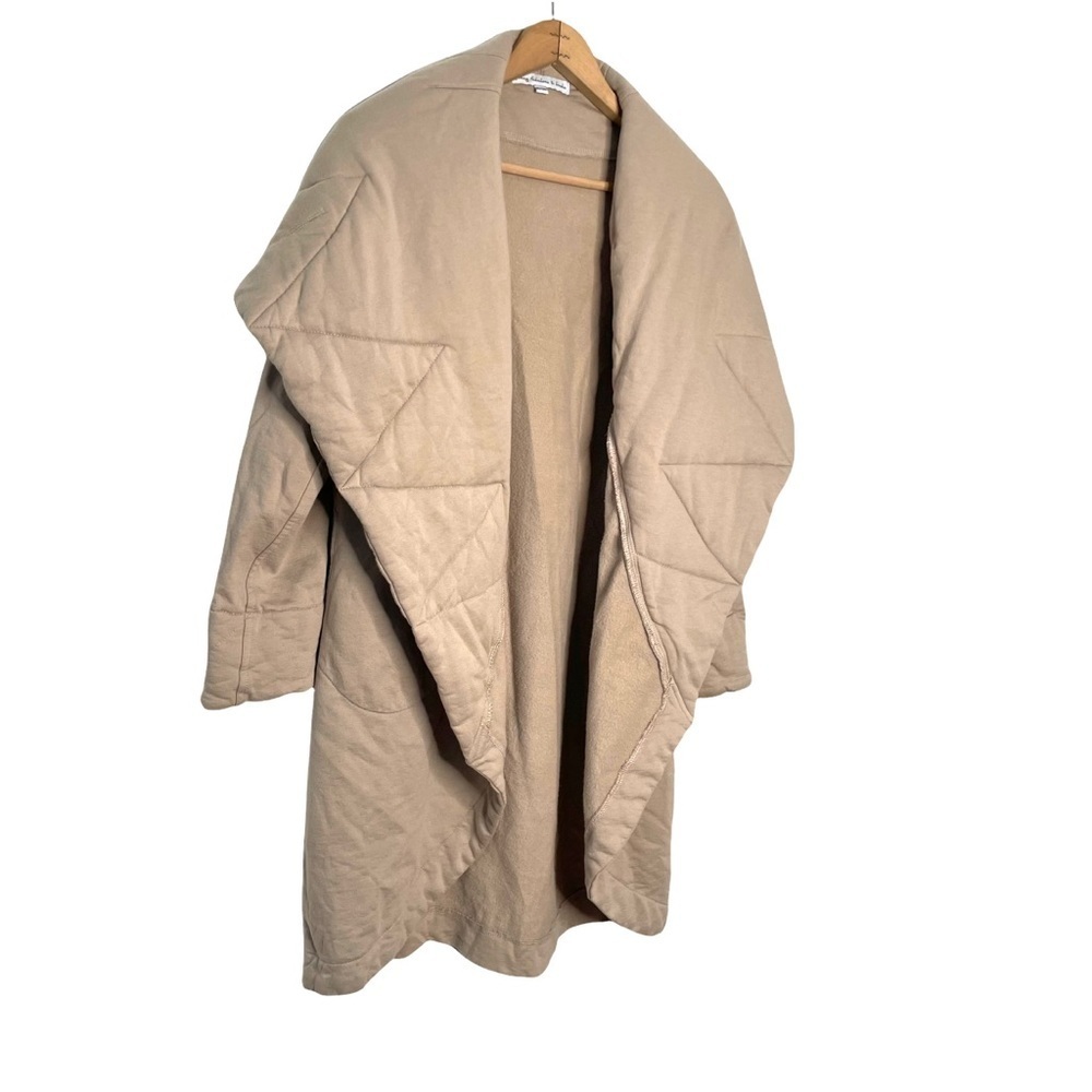 Young Fabulous & Broke | Sandrine Long Quilted Oversized Collar Fabric Coat - Picture 6 of 9